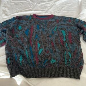 Stock Bridge Vintage Multi Color Sweater. Cabin Core Y2K